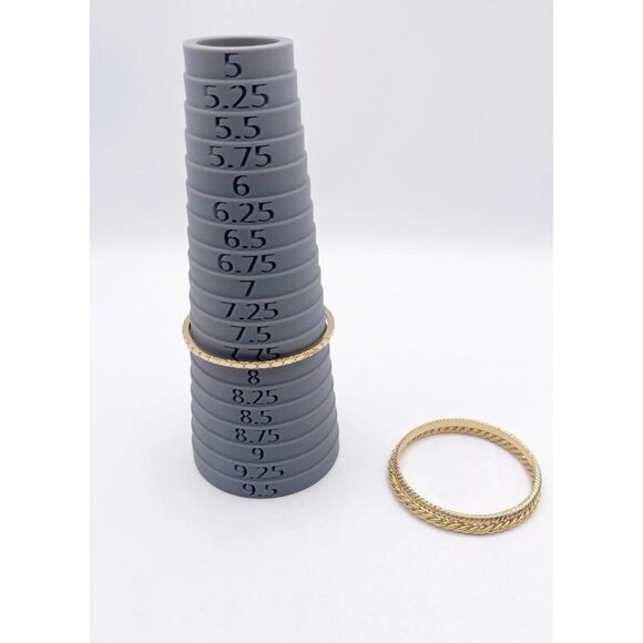 J.Crew Gold Tone Bangle Bracelet Set of 3 Rope Twist Textured Stackable - Picture 5 of 7